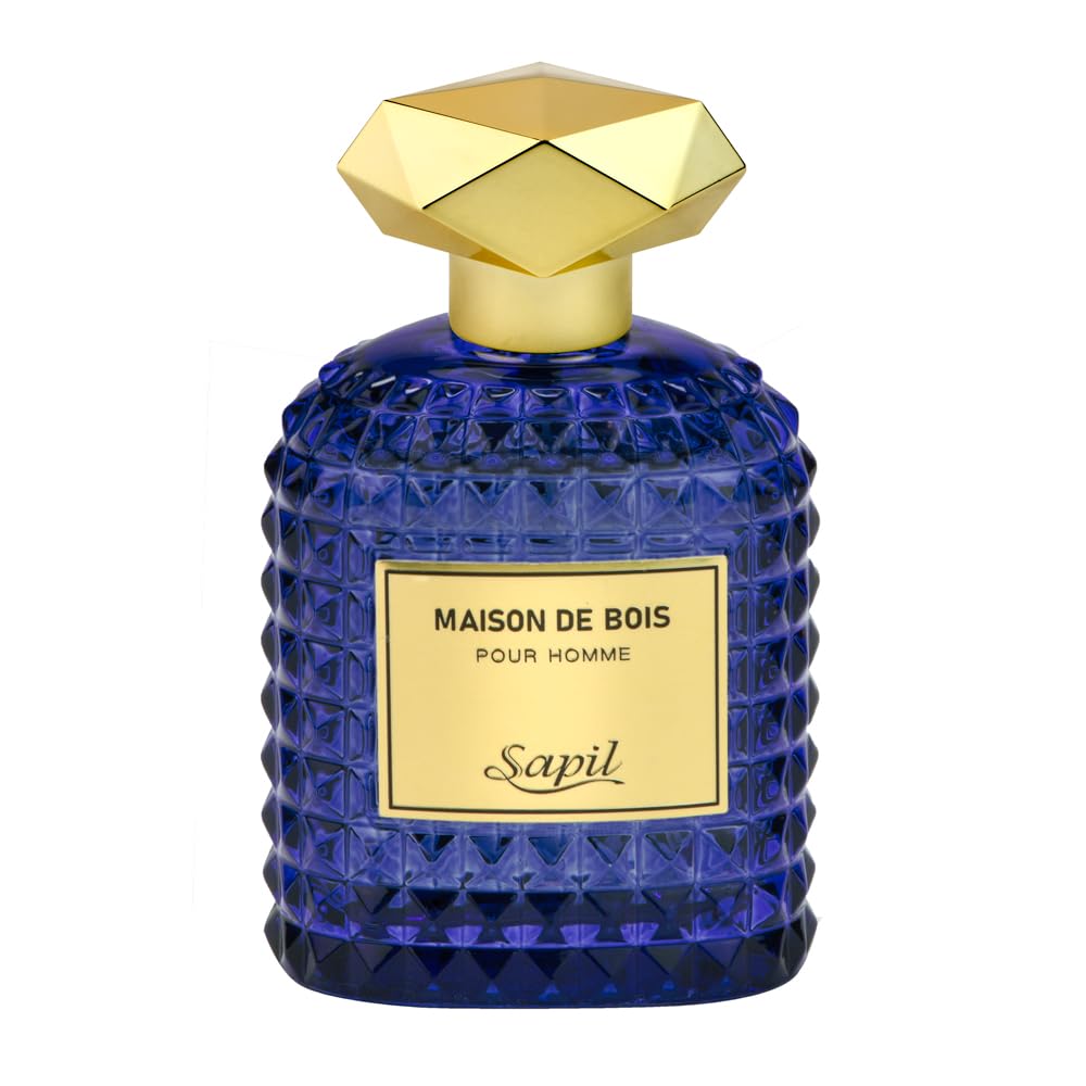 Sapil Maison de Bois Eau De Parfum 100ml, Affordable Luxury Perfume, Aromatic Woody Fragrance with Cinnamon, Cardamom, Grapefruit Top Notes, Bold Blend Perfumes for Men