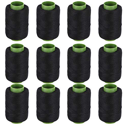 Hilo de coser de poliéster negro DIRBAK 12 rollos de 300 m cada uno miniatura 4