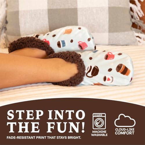 Image of Lazy One Fuzzy Slipper Socks for Women, Fleece House Slippers, Indoor Socks