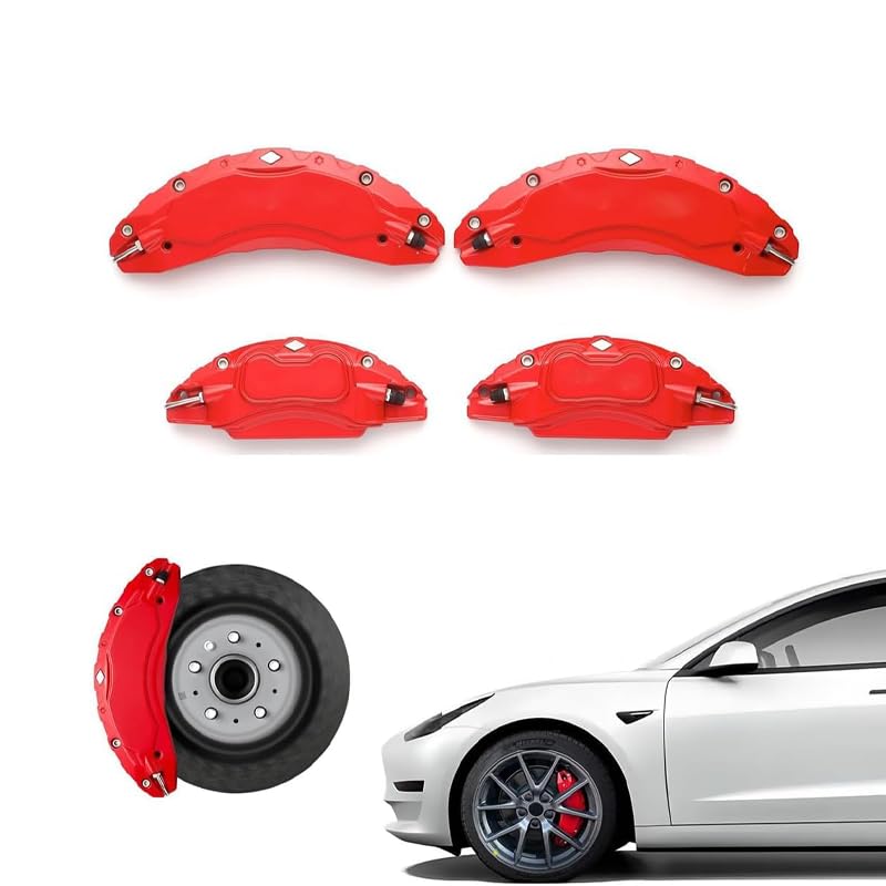 Lot de 4 Caches D'étrier pour BMW 3 Series E90 4-Doors Saloon 2005-2012, Housse D'étrier De Frein pour Voiture Protection de Frein à Disque en Alliage...