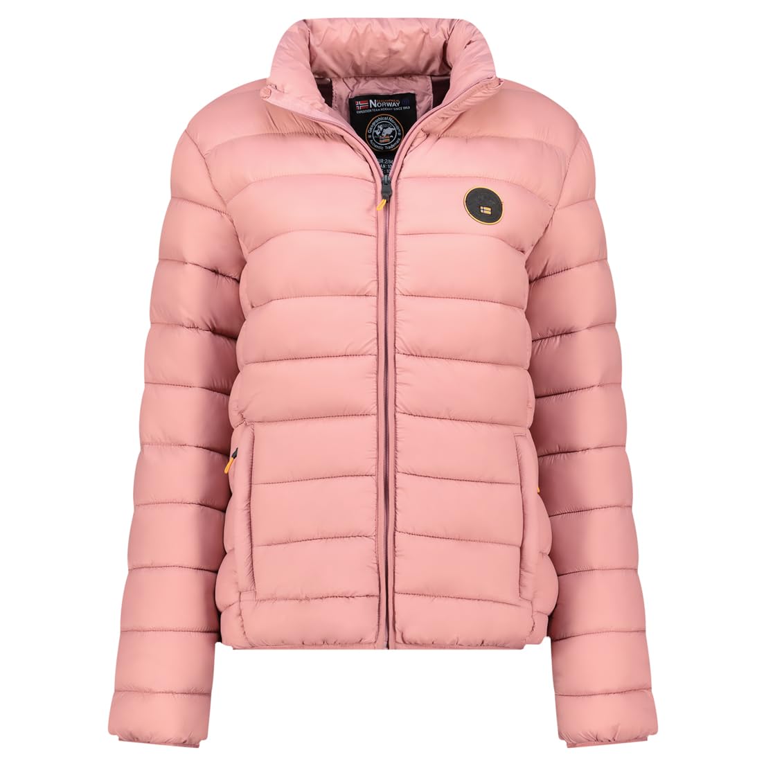 Geographical Norway ATIKAMAP Mujer - Chaqueta ligera acolchada mediada - Chaqueta cálida Daily Wear - Chaqueta al aire libre a prueba de viento con capucha desmontable - Estilo urbano otoño invierno
