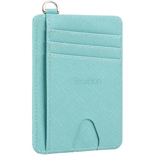 Image of Slim Minimalist Front Pocket Wallet, RFID Blocking Credit Card Holder Wallet with Detachable D-Shackle for Men Women