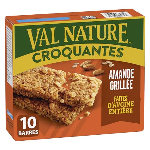 NATURE VALLEY Roasted Almond Crunchy Granola Bars, No Artificial Flavours, No Artificial Colours, Snack Bars, Made with Whole Grain Oats, Pack of 10 Granola Bars, Made with Almonds - Image 3