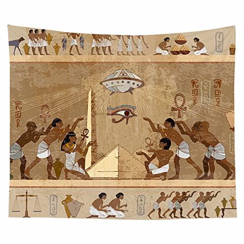 Tapisserie égyptienne vintage en tissu 150x200cm Isdreem style industriel