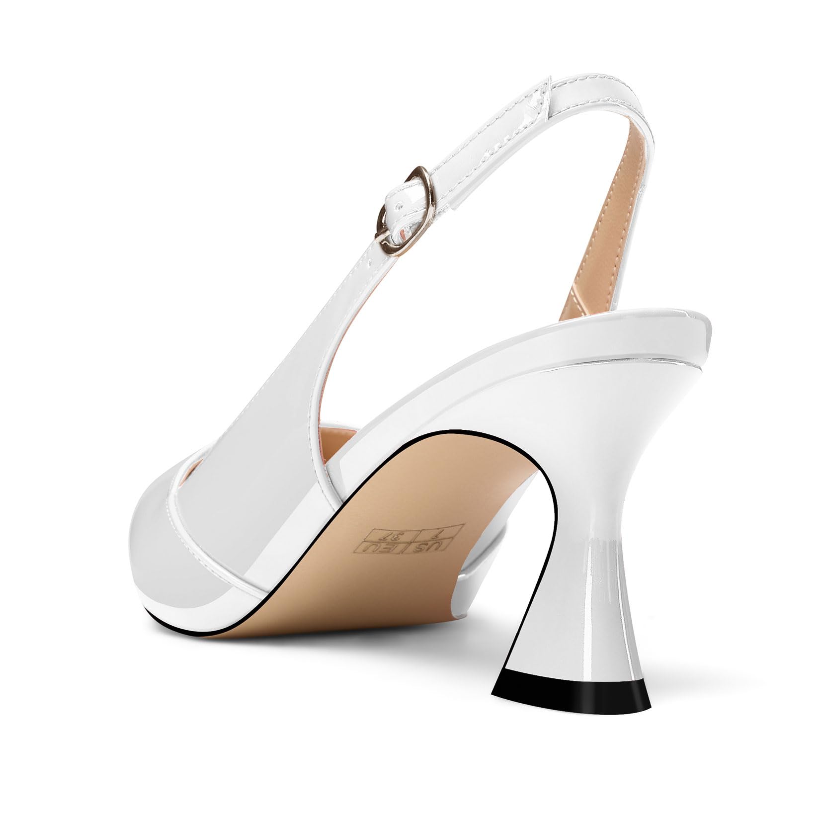 Saekcted Donna Medio Tacco Heel a Punta Pumps Cinturino alla Caviglia Slingback Slip-on Ballo Cute Estate 6.5 CM Heels