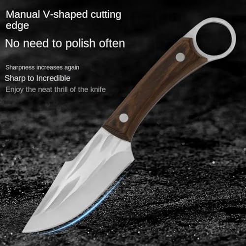 Image of Wizbiz 4 Inch Meat Cleaver Knife for Kitchen Chooping Knife High Carbon Stainless Steel Ultra Sharp Blade with Wooden Handle for Chicken Mutton Vegetables Cutting Tool