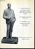  CATALOGUE DE VENTE AUX ENCHERES - HOTEL DROUOT - ANCIENNE COLLECTION J.L... - ANATOLE FRANCE - POESIE FRANCAISE - SALLE 4 - 18 JUIN 1985.