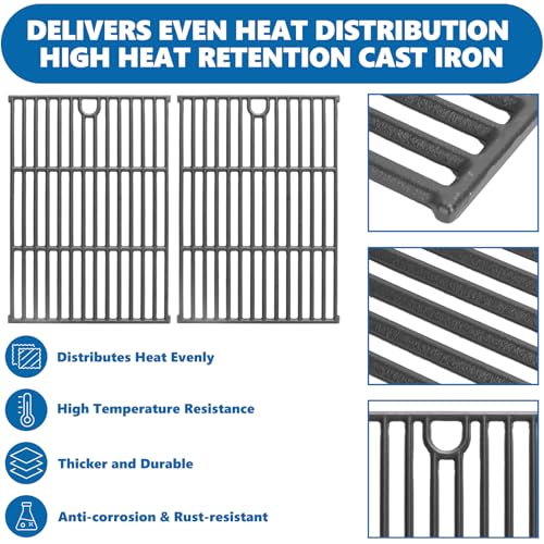 Image of Replacement Parts for Nexgrill 4-Burner 720-0830 720-0830H 720-0830D 720-0783C, Cast Iron Grill Grate, Heat Shield Plates, Burner Tubes, Igniters Kit for Cuisinart CGG-7400 Replacement Parts