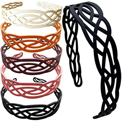 Springtime 6pcs Wide Plastic Headbands for Women Fashion Hair bands with Teeth for Girls Thick Hair Hoops Hair Accessories Cover
