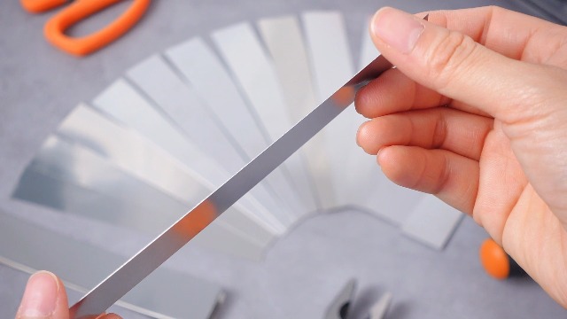 Image of Amylove 24 Pcs 304 Stainless Steel Strips Shim Stock Metal Shims 1 inch Width x 6 inch Length Assortment 8 Thickness Sizes Thin Metal Sheet for Kitchen Trim Gap Filler Tools Home Improvement