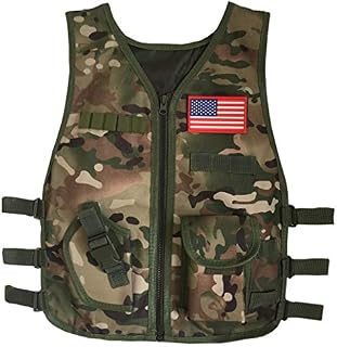 Gskids Kids Children Tactical Vest Military Adjustable Outdoor Hunting Combat Training