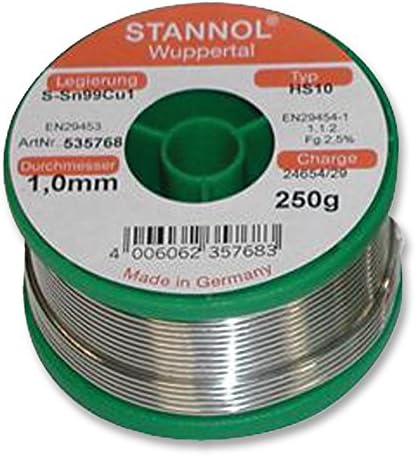 Stannol Solder Wire, Lead Free, 2.0MM, 250G 535769