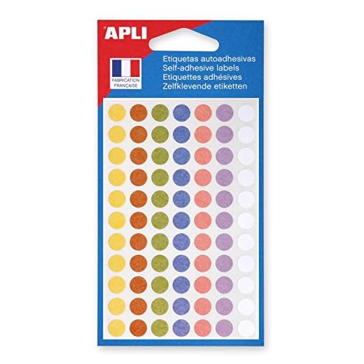 APLI 102147 - Bolsa de 385 pastillas colores surtidos Ø 8 mm