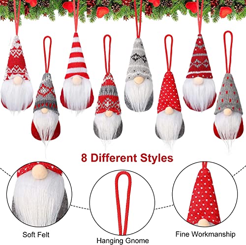 KAHEIGN 8Pcs Christmas Tree Hanging Gnomes - Image 3