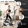 Dpforest Elliptical Exercise Machine for Home Use - Magnetic Elliptical Cross Trainer with LCD Monitor and Pulse Sensors,8 Resistance Levels for Indoor Gym Workout