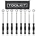 HOOAI Carburetor Adjustment Tool Kit for Common 2 Cycle Carburator Engine - Carburetor Adjustment Tool Set Carburetor Tune up Adjusting Tool (8pcs)