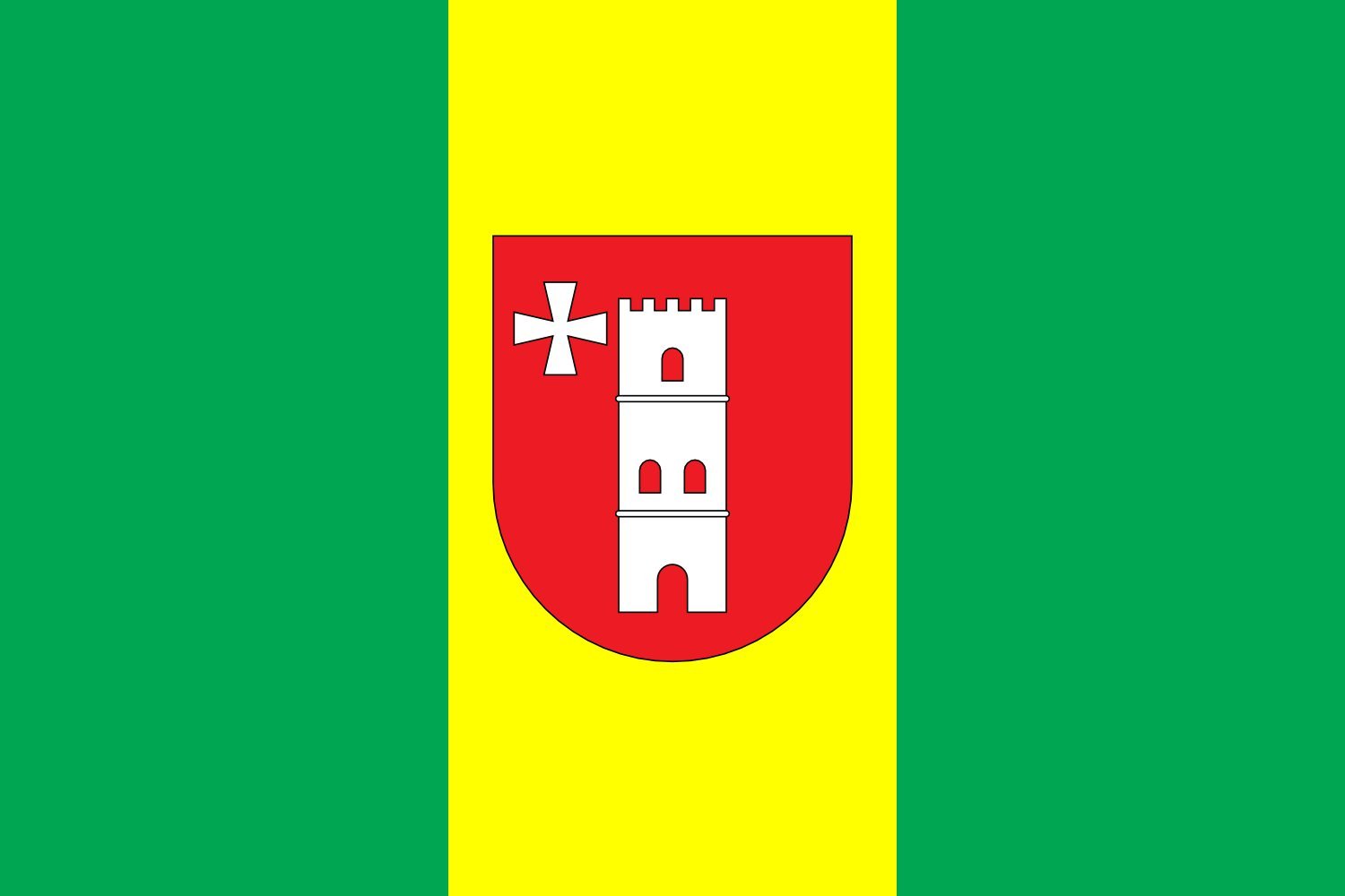 Drapeau large Liuboml raion Volyn Oblast Ukraine pavillon extérieur