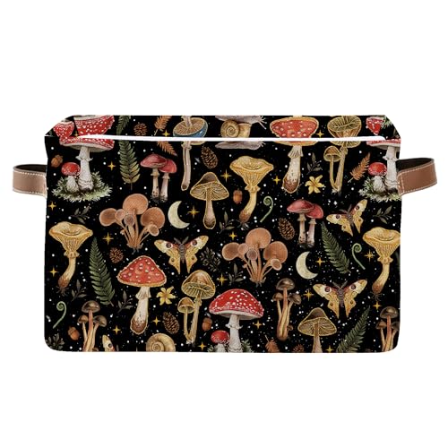 JOPJOLIW Mushroom Collapsible Storage Basket with Handles