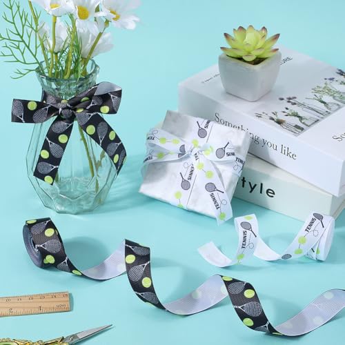 GORGECRAFT Printed Sport Ball Wrapping Ribbon 5 Yards for Crafts Sewing Accessories