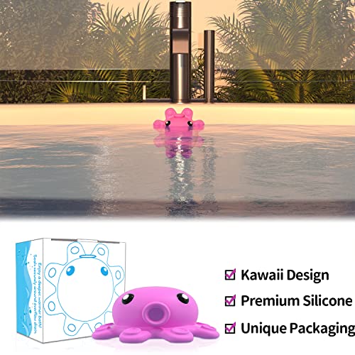 Bath Tub Overflow Drain Cover- Bathtub Drain Cover, Silicone Bathtub Overflow Cover With Suction Cup, Tub Overflow Drain Stopper Adds Inches Of Water For Deeper Bath, Bathroom Accessories, Deep Pink #TOP5