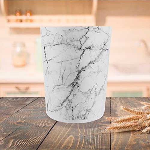 Image of SEDLAV Plastic Office Trash Can, 5 gal (White Marble)