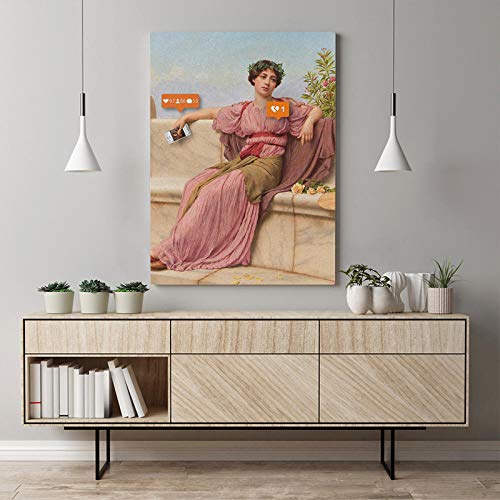 Amazon｜ウォールアート面白い女性の壁の芸術古典的な芸術の傑作絵画