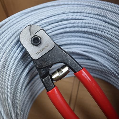 Image of TOOLEAGUE Heavy Duty Cable Wire Cutters, 8 Inches Stainless Steel Wire Rope Cutter for Cable Deck Railing, Decking, Wire Seals,Aircraft Bicycle