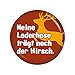 Produktbild Kiwikatze Meine Lederhose trägt noch der Hirsch. 37 mm Button Ansteckbutton Oktoberfest Wiesn Volksfest für Dirndl oder Lederhose