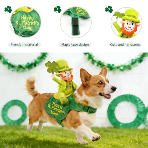 Disfraz divertido de duende irlandés para perros medianos miniatura 3