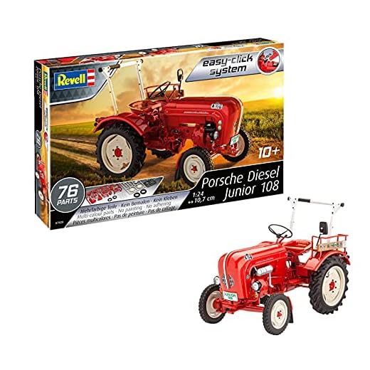 Revell Porsche Junior 108, Tractor, escale 1/24 Kit Modelo Easy Click System (07820) (Revell07820)