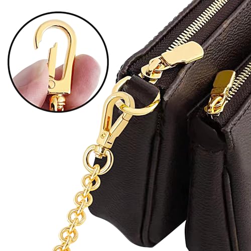 Image of jiesinlov Purse Chain Strap for Handbag Gold Chains Shoulder Bag Strap Replacement,with Metal Buckles (D 23.6in)