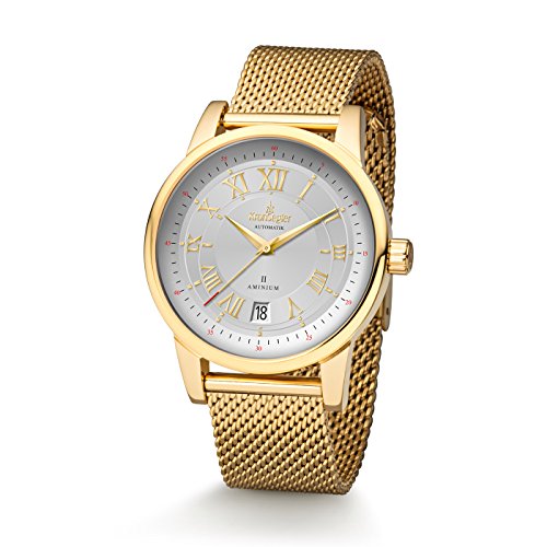 Montre Kronsegler Aminium II Automatik vergoldet-silbern Milanaiseband
