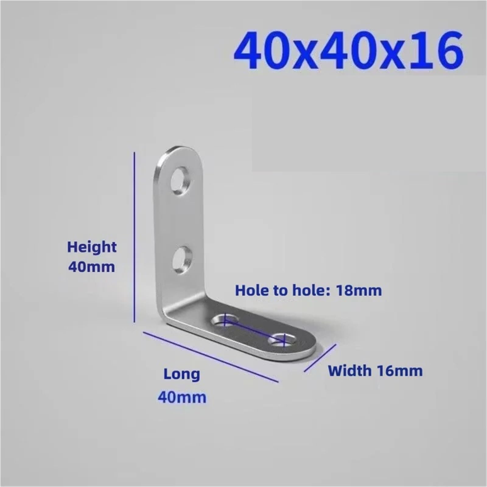 20/30/50 Stück Edelstahl L-förmiger Eckcode 90 Grad L-Verbindungsklammern Möbelschrank Winkelverbinder Regaltürhalterung mit Schraube für Möbel, Winkel Bracket(30pcs)