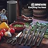 Brewin Knife Set, Kitchen Knife Set, Knives Set for Kitchen, Universal Knife Block, Utility Knife Block Set, New Home Essentials, Apartment Essentials, Dishwasher Safe #1