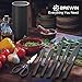 Knife Set, Brewin Kitchen Knife Set, Knives Set for Kitchen, Universal Knife Block, Utility Knife Block Set, New Home Essentials, Apartment Essentials, Dishwasher Safe