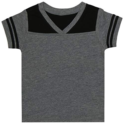 Image of ToBeInStyle Kids Boys Girls Cotton Jersey Contrast Raglan V-Neck Tee T-Shirts