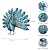 YEAHOME Garden Decor Outdoor Statues, 22.4" Large Metal Peacock Standing Yard Art, Blue Green Bird Lawn Sculptures Garden Decor for Outside Patio Porch Backyard