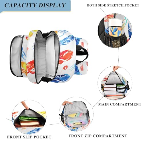 senya Watercolor Race Cars Backpack Water-Resistant Bag Lightweight Bookbags with Reflective Strip3