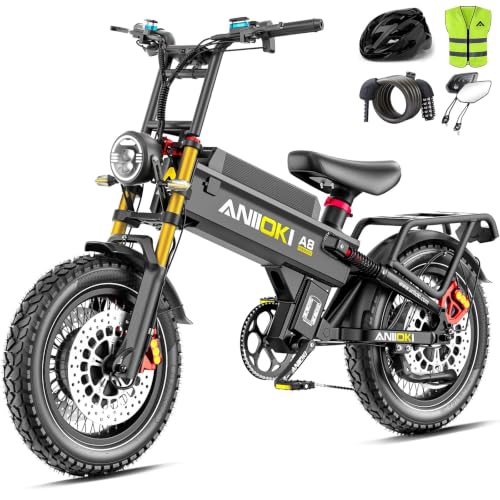 ANIIOKI 6000/7000W Peak Dual Motor Electric Bike for Adults - 60/72V 70/80Ah Fast eBike,Up to 300 Miles,2026 A8 Pro Max Fat Tire Electric Bicycle