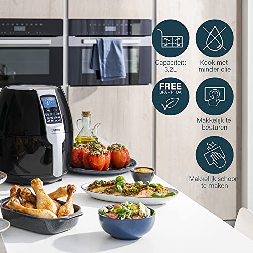 Princess Digitale Airfryer XL 182020 - Inhoud 3.2 liter - Makkelijk schoon te maken – Zwart - Afbeelding 6