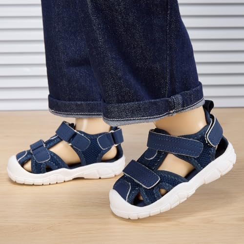 Image of BMCiTYBM Baby Boy Girl Closed Toe Summer Toddler Sandals Lightweight Shoes Infant Non-Slip First Walking Sneakers 6 9 12 18 24 Months 2-3 Years