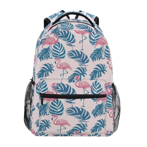 Sac à dos d'école grande capacité et durable avec motif tropical