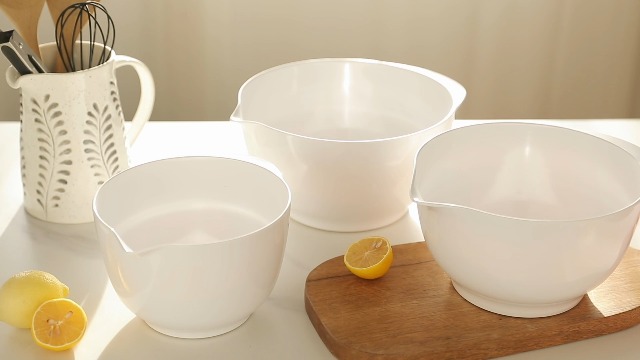 Amazon.com: ZAROCRUS Mixing Bowls Set, 3 Piece Melamine Nesting