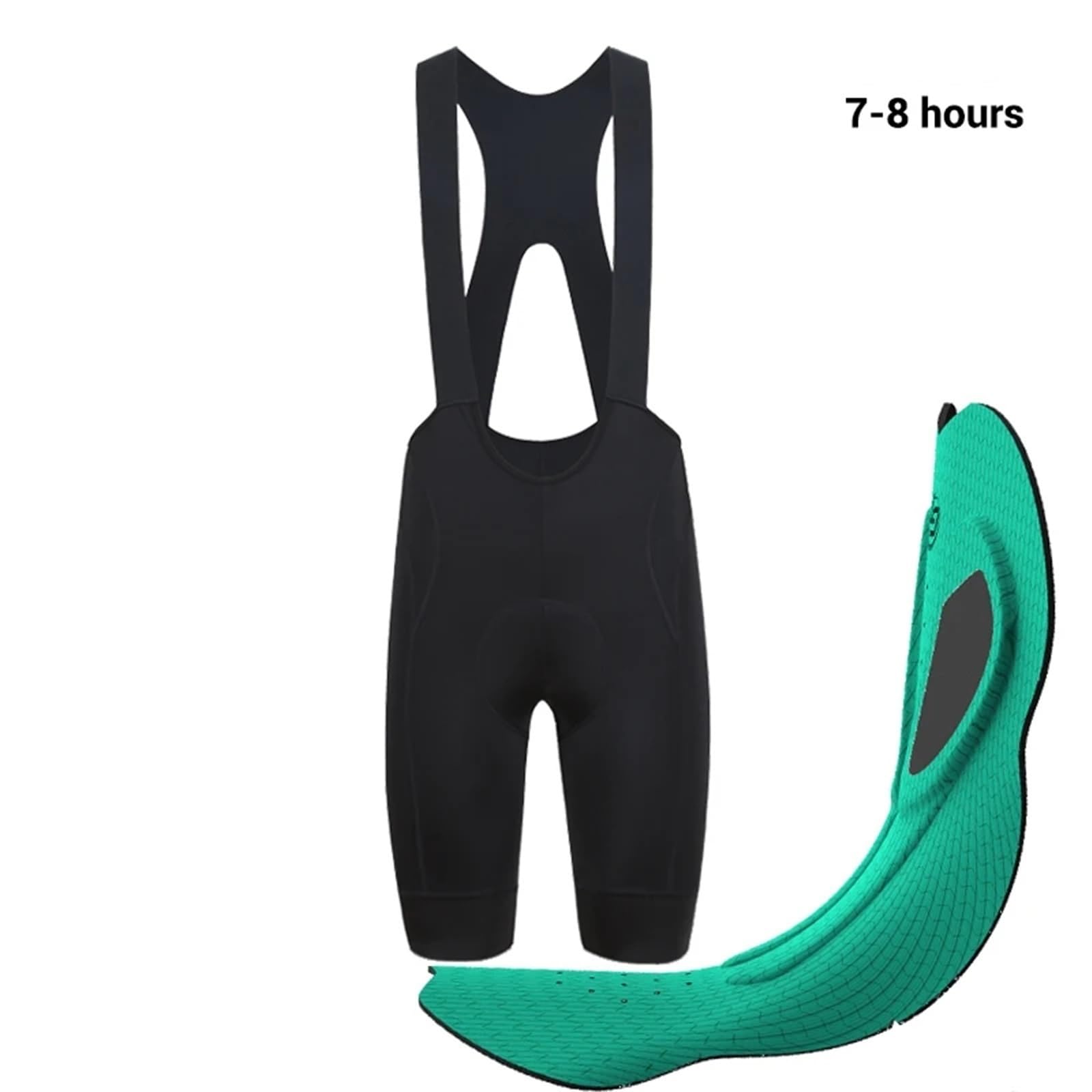Culotte Corto de Ciclismo con Tirantes y badana for Hombre, Ideal for Ciclismo de Carretera, Apto for 7-8 Horas de Ciclismo. para Ciclismo(L)