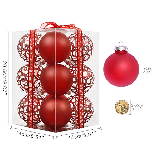 image for Super Holiday 12ct Christmas Ball Ornaments, 2.76