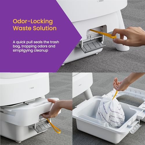 Image of PetPivot Litter Box Liners for AutoScooper 11 Open Top Self Cleaning Litter Box, 3 Rolls 60 pcs