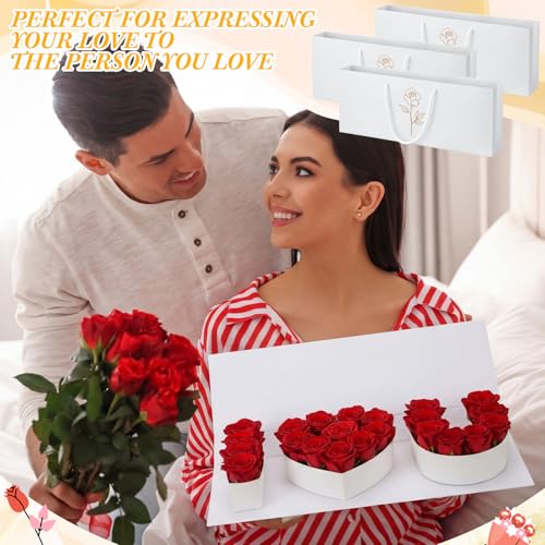 Tosstuki 12 Set Mother's Day Empty I Love U Flower Box Cardboard Letter Shaped Fillable I Heart U Gift Box for Mother's Day Wedding Rose Bouquet(White) by Tosstuki - Image 5