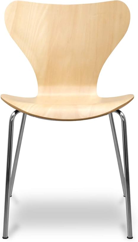 Amazon Co Jp Ottostyle Jp 北欧家具の代名詞 プライウッドダイニングチェア ナチュラル デザイナーズ アルネ ヤコブセンデザイン ホーム キッチン