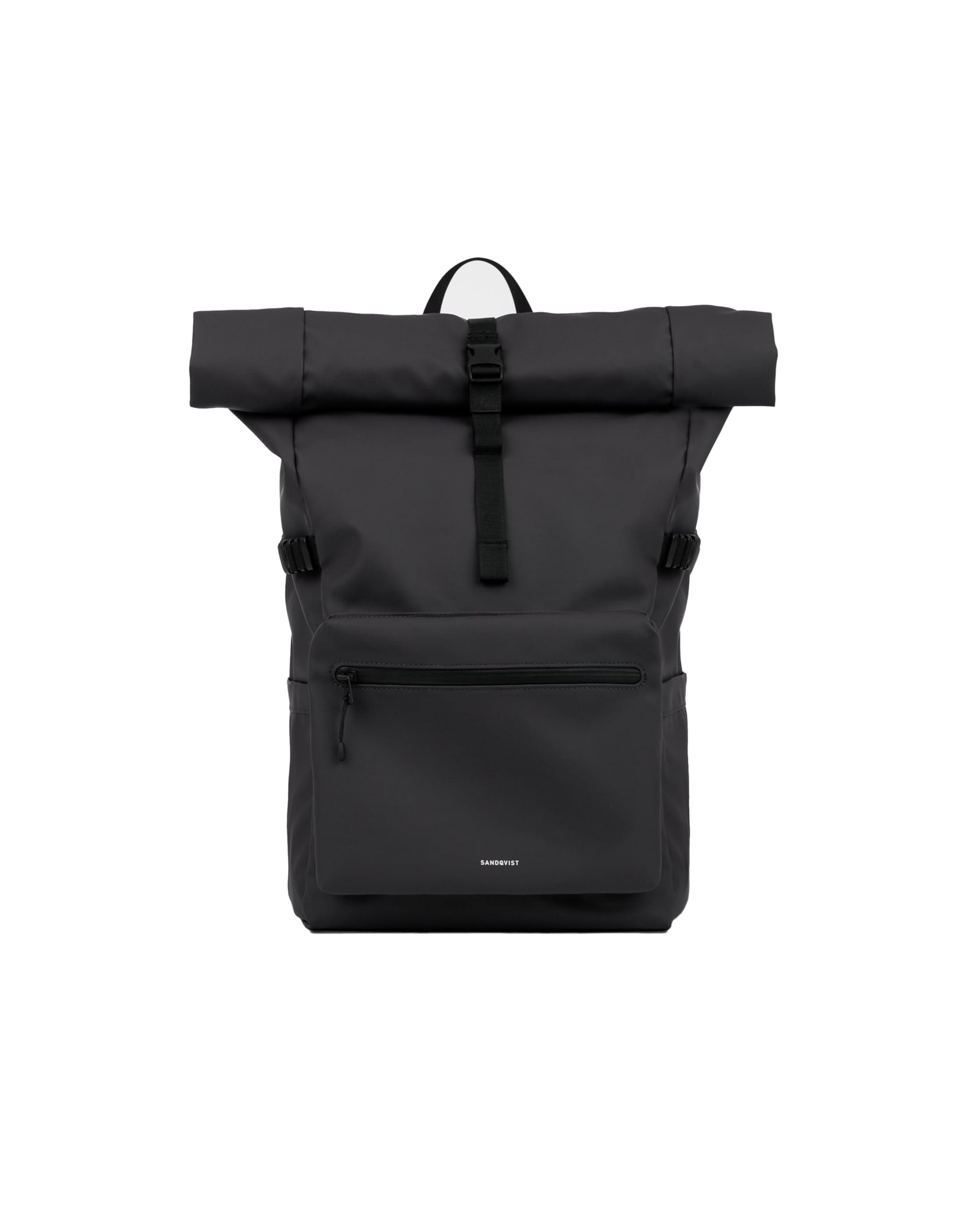 Sandqvist Stream Rolltop Backpack 16”, 34L, Black, Waterproof Laptop Backpack, 16" Laptop Compartment, Recycled Materials