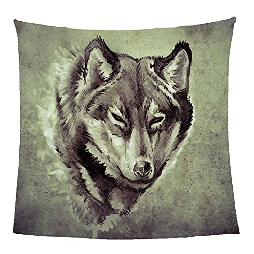 Couverture flanelle loup plaid lit microfibre douce 150X200Cm - 4